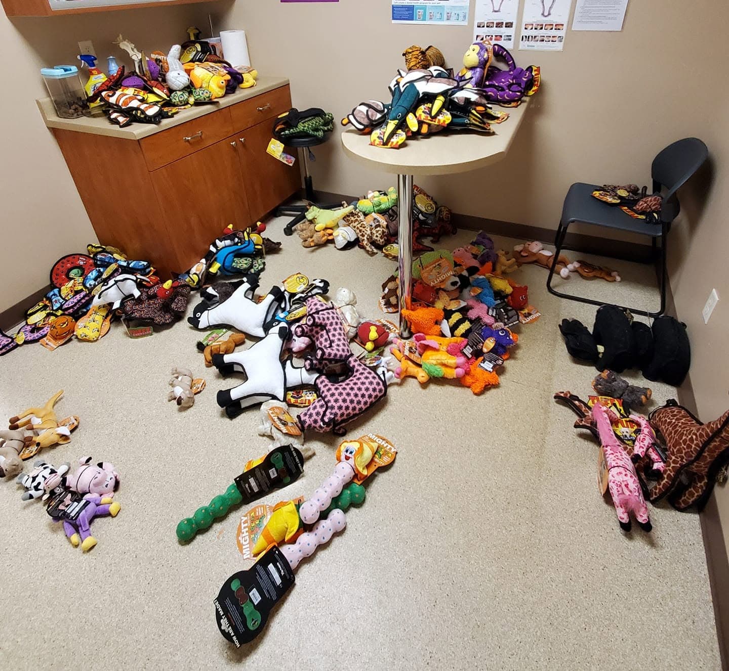 The toy room, mid-inventory