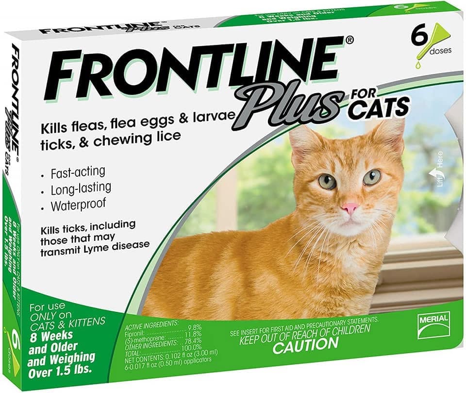 Frontline Plus for cats on the shelf